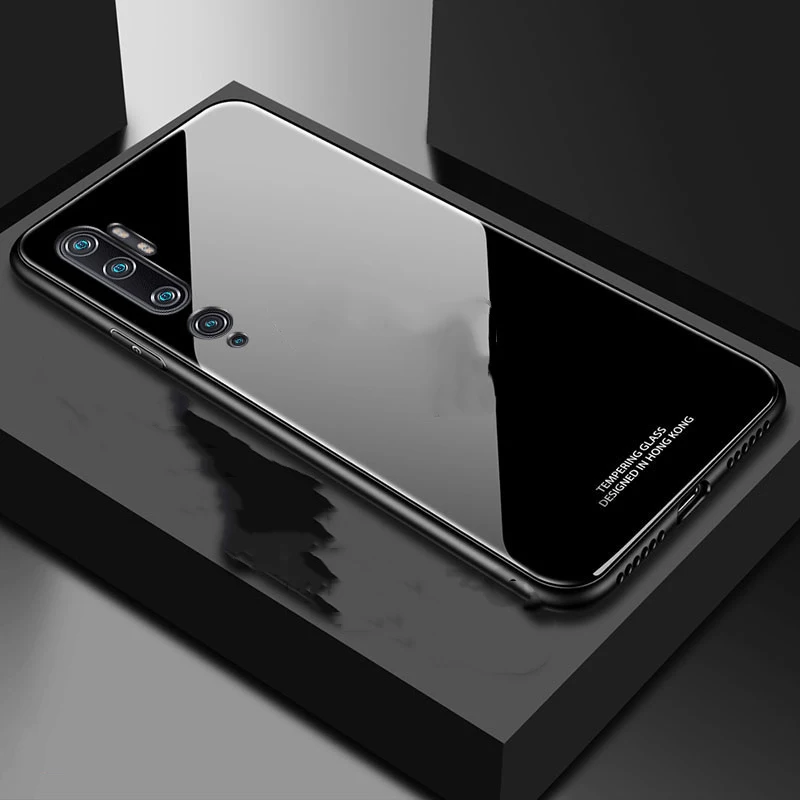 For Xiaomi Mi 9 Lite Pro Note 10 CC9 Case Silicone Frame Hard Glass Cover Redmi 8 8A 8T |