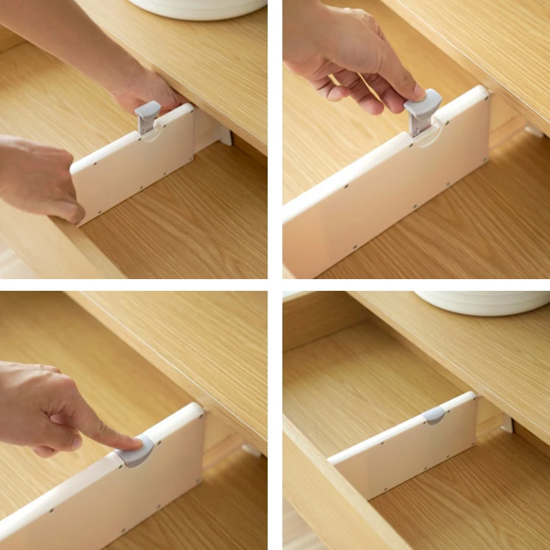 Adjustable Drawer Dividers Organizers Separators Retractable Partition kitchen Organizer Storage Clapboard For Clothes | Дом и сад