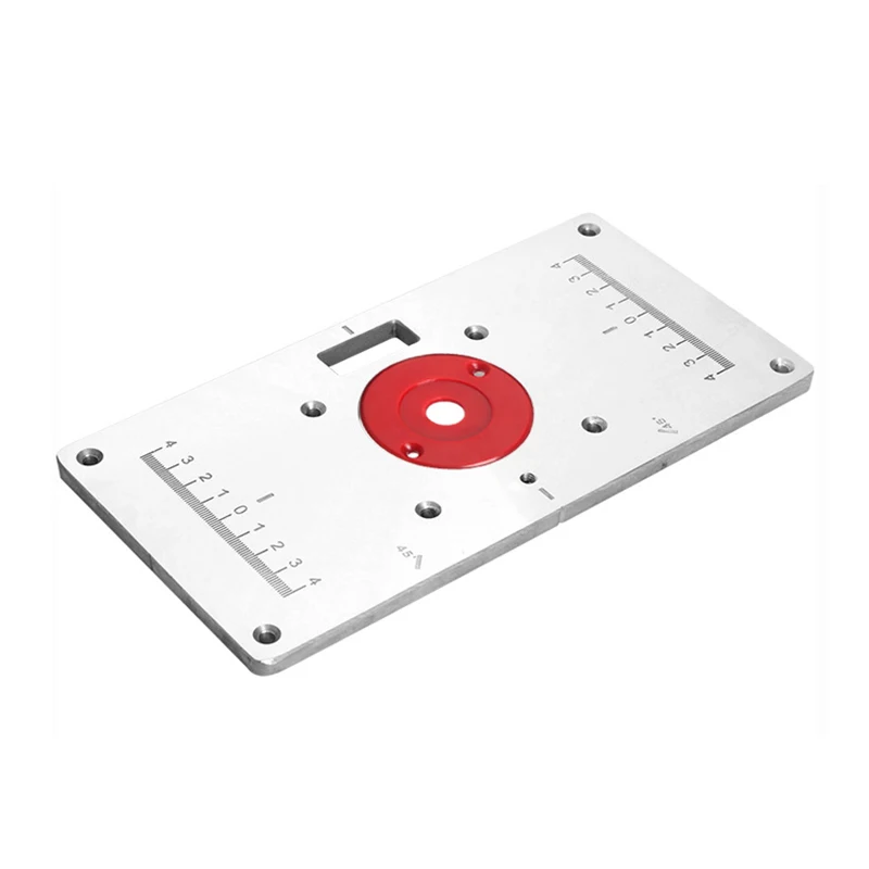 Aluminum Router Table Insert Plate Electric Wood Milling Trimming Machine Flip Plate With Cover For Woodworking Engraving DIY