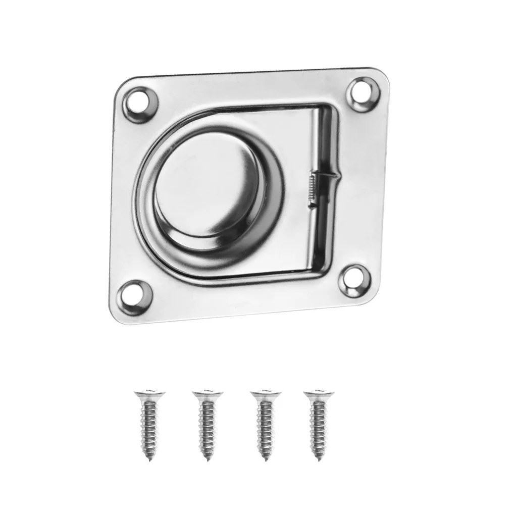 

2.6 x 2.2 inch Stainless Steel Rectangular Cam Latch Spring Pull Hatch, Recessed