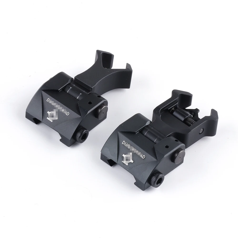 Тактический передний и задний прицел складной боевой черный железный набор для