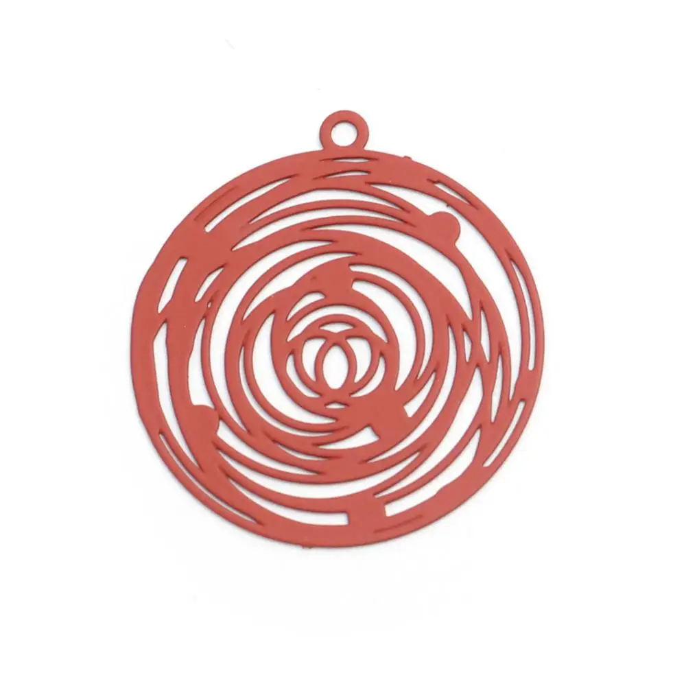 DoreenBeads модные медные Подвески коричневые цветные круглые филигрань DIY для