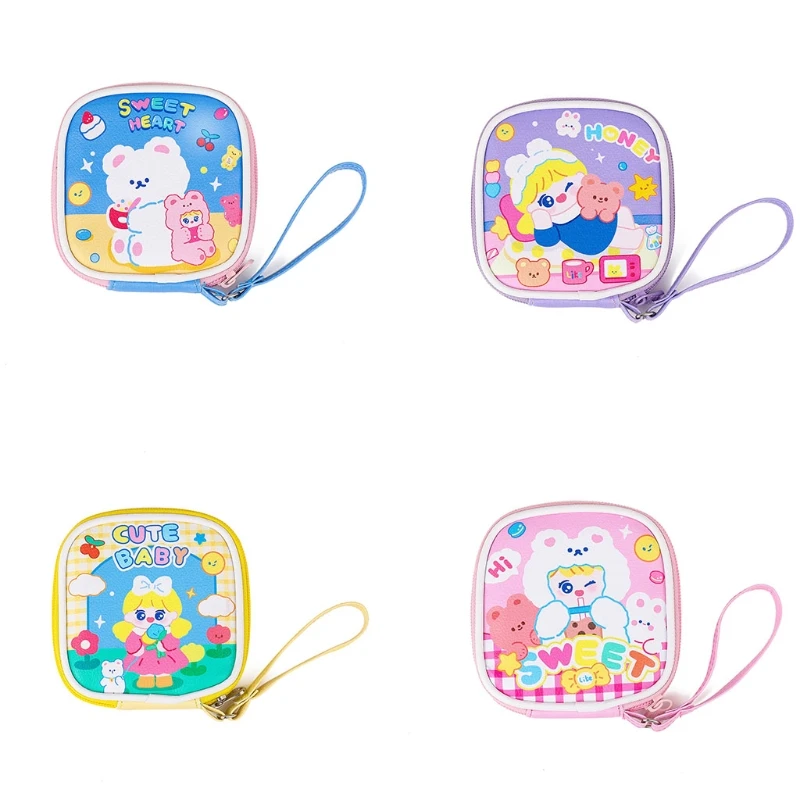 

X7XC Cartoon Earphone Case Electronics Phone Data Cable Organizer Bag Box Coin Purse
