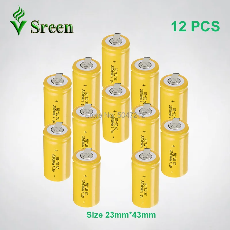 1,2 V SC 2200mAh NI-CD с никелевым листом аккумуляторная батарея электронный аккумулятор DIY to Subc перезаряжаемые пакеты батарей