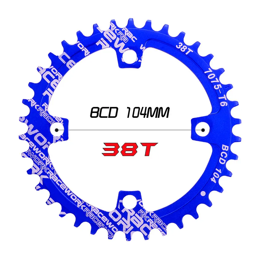 Einzigen geschwindigkeit ytem Breite kettenвт 104 BCD RUNDE 32t 34t 36t 38t MTB 11 10 9 1*11 Kurbel кольцо | Спорт и