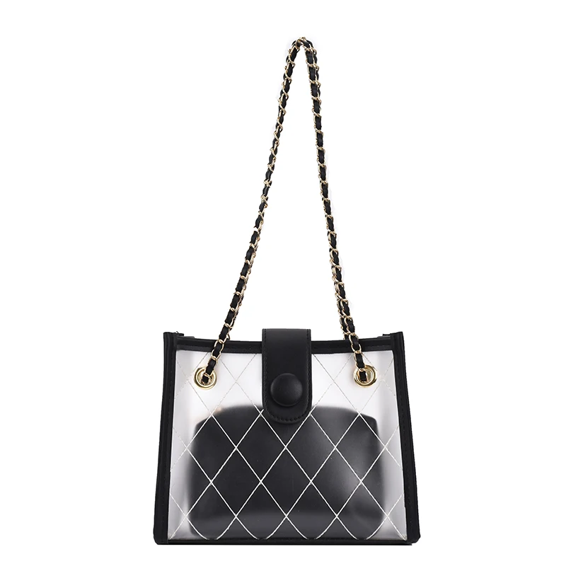 

Summer Transparent Bag Women Handbag Fashion Clear Beach Large Shoulder Bag Female High Quality Bolsa Casual 2020 Sac A Main 1AS