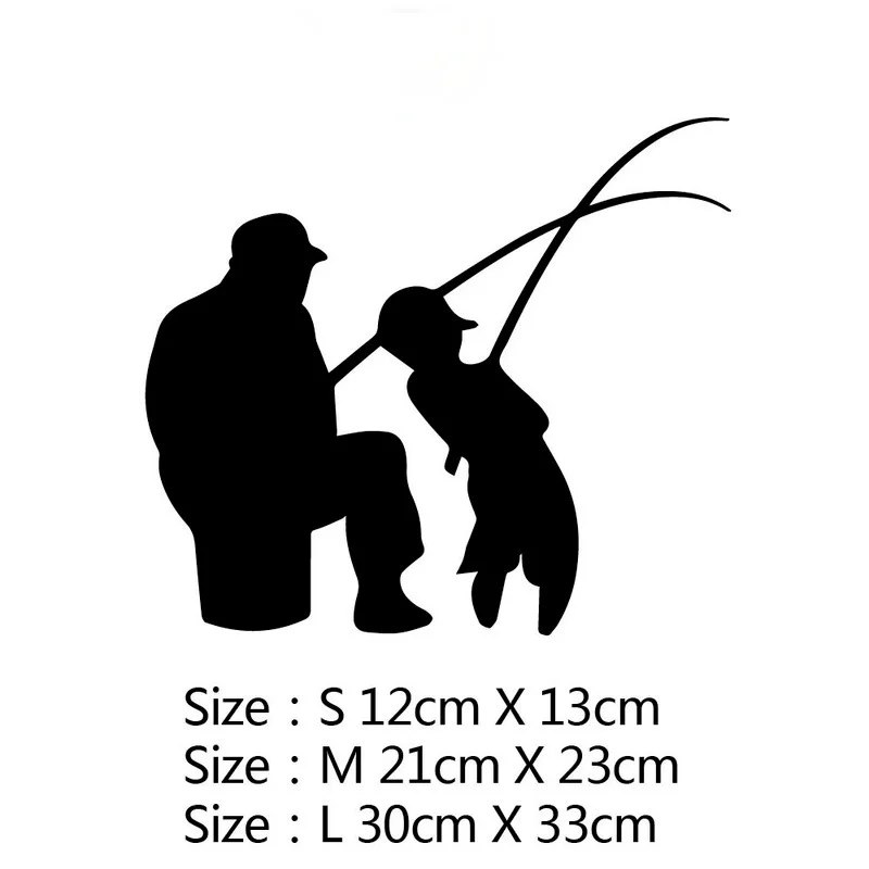 

3D Car Decoration Style Vinyl Sticker on Car Window Car Styling Funny Fishing Car Decal Sticker