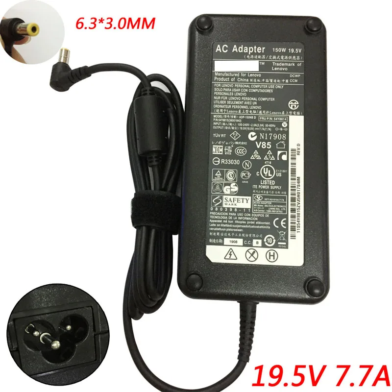 

19.5V 7.7A 6.3*3.0mm AC/DC 150W Adapter For 54Y8838 M90p M91p PA-1151-11VA IdeaCentre Power Supply
