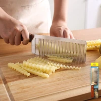 potato cutter kitchen knife chef stainless steel french wave knif cutter chips cooking utensils household products