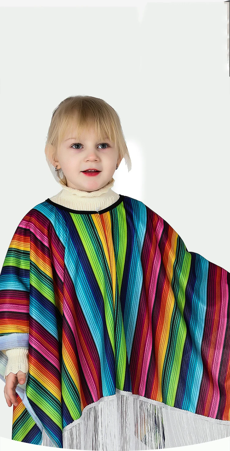 Детский мексиканский накидка Мексиканский костюм морская ролевая игра Хэллоуин