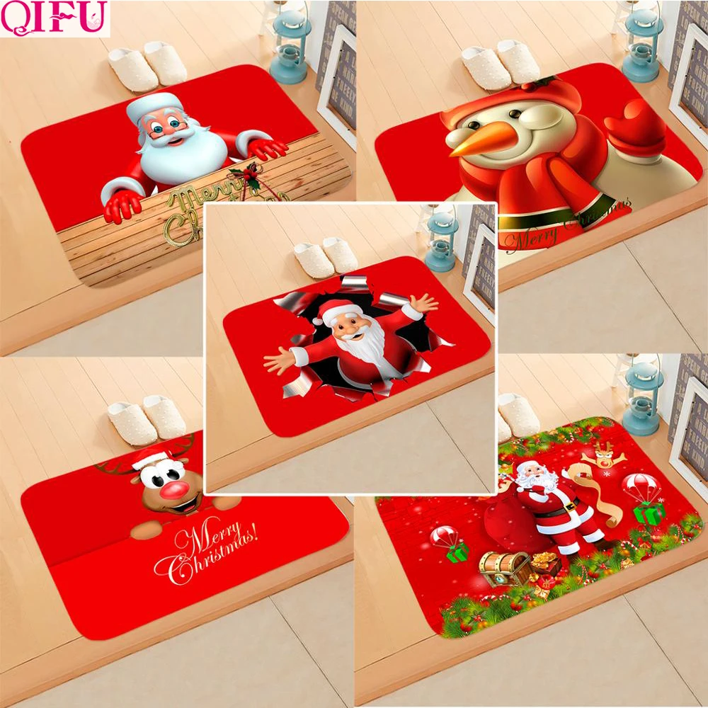 QIFU рождественские украшения коврик с рождественским дизайном двери гостиной
