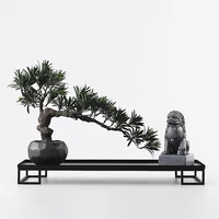 new chinese style simulation luohansong bonsai porch decoration indoor welcoming pine plant landscaping model room soft
