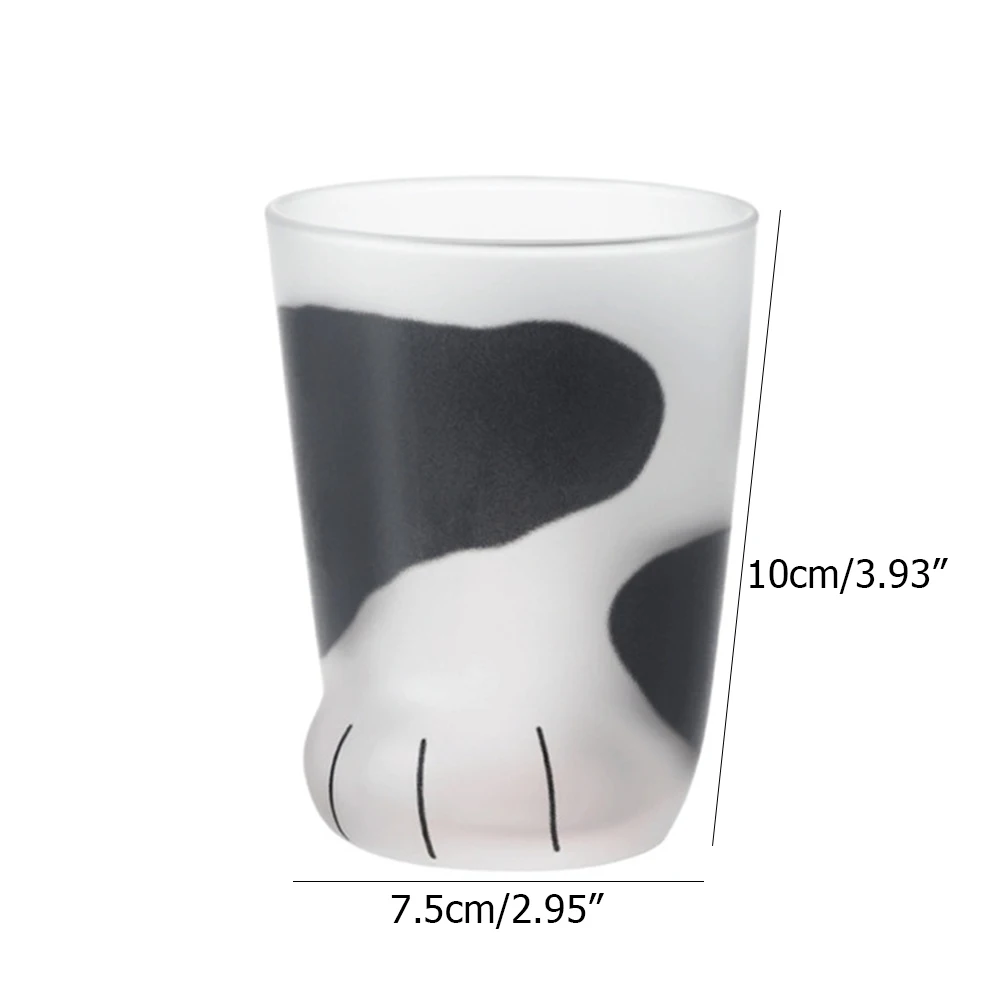 Креативная Милая кружка с кошачьими лапами стеклянная тигром Офисная кофейная