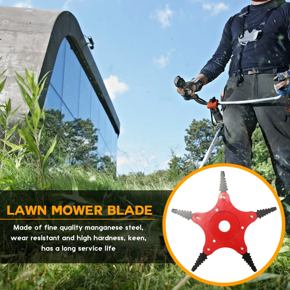 5T Lawn Mower Blade 180 Degrees Rotatable 360 Cutting Sawtooth Brush Cutter Garden Grass Trimmer Blades | Инструменты