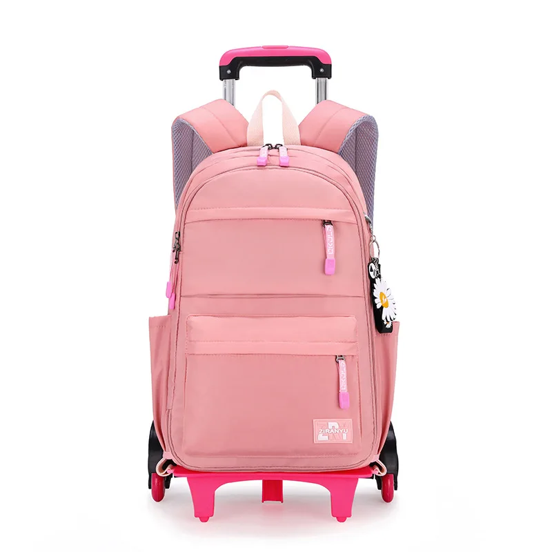 

Trolley Children school bags for Girls wheeled Detachable Backpack Kids travel luggage book bag Schoolbag Mochilas Escolares