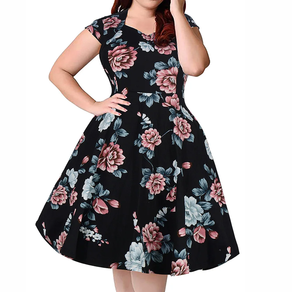 Женское вечерние тажное платье в стиле Хепберн с коротким рукавом и V образным