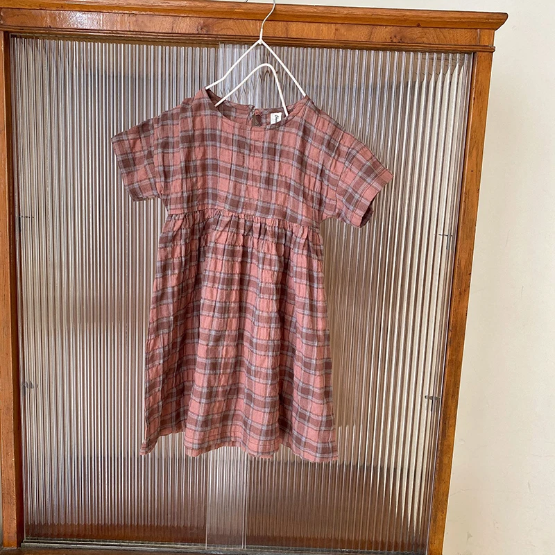 

Keelorn Girls Casual Dresses 2021 New Summer Baby Girl Plaid Costumes Korean Fashion Kids Wedding Party Suits For 2-6Y Girl