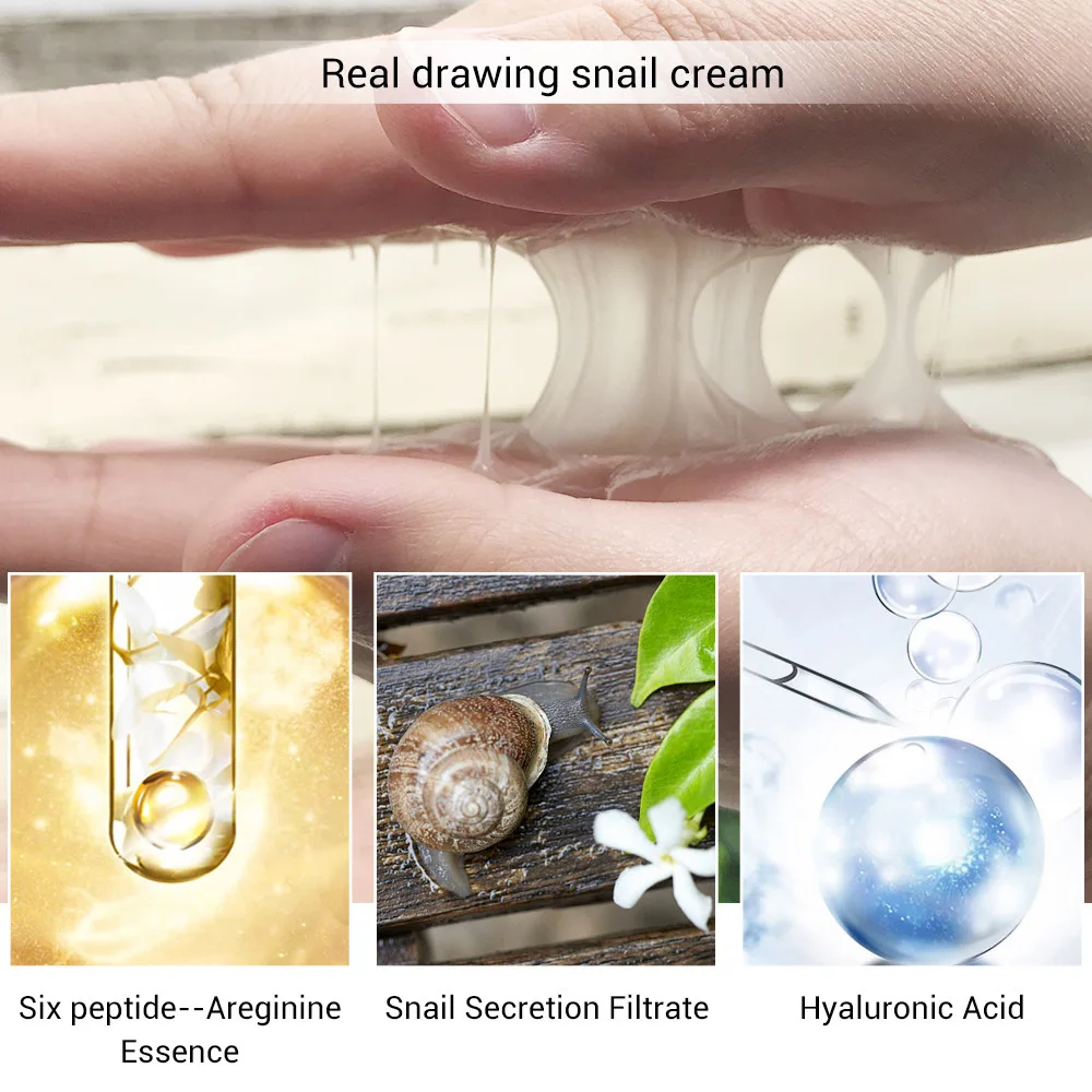 Lanbena Snail Essence крем с гиалуроновой кислотой Омолаживающий увлажняющий питательный