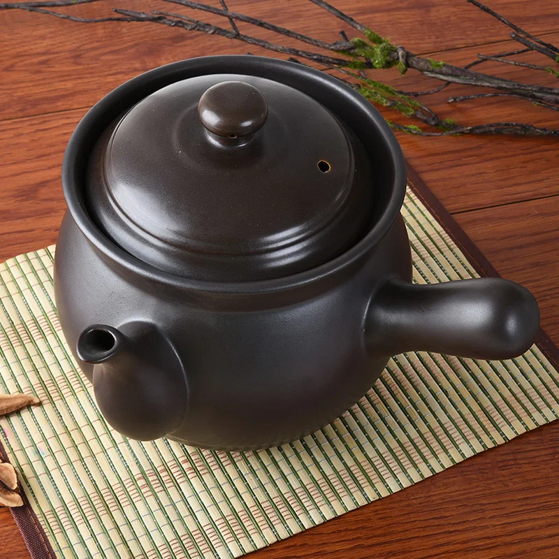 

Pot casserole boiled herbal medicine decocting stew soup pot traditional Chinese medicine drug boiler ceramic casserole 2.5L