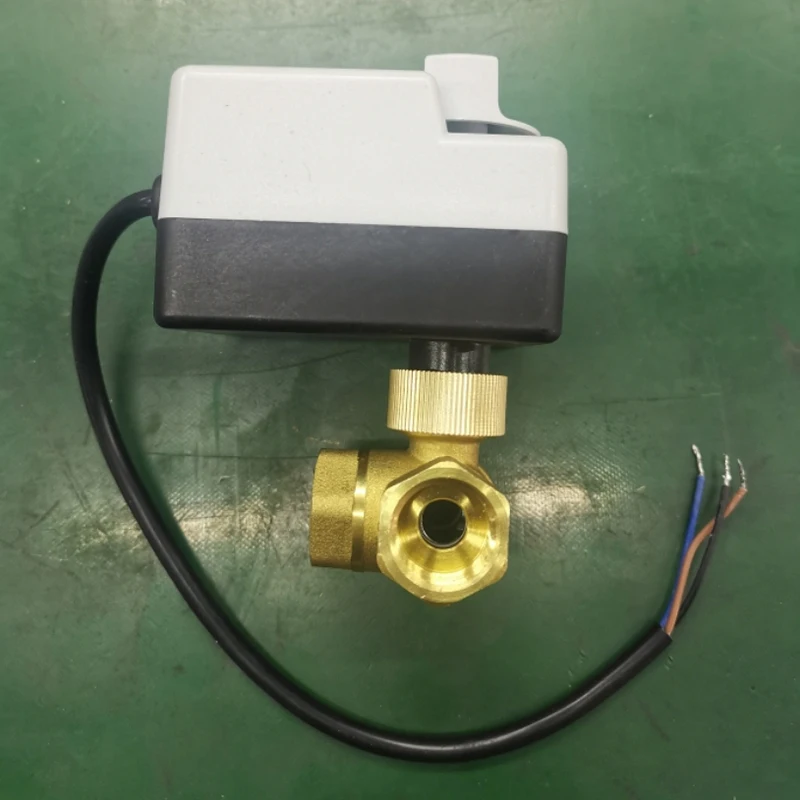 

Air Conditioning Electric Actuator Ball Valve AC220V DN15 Three-Way Electric Ball Valve Three-Wire Two-Control