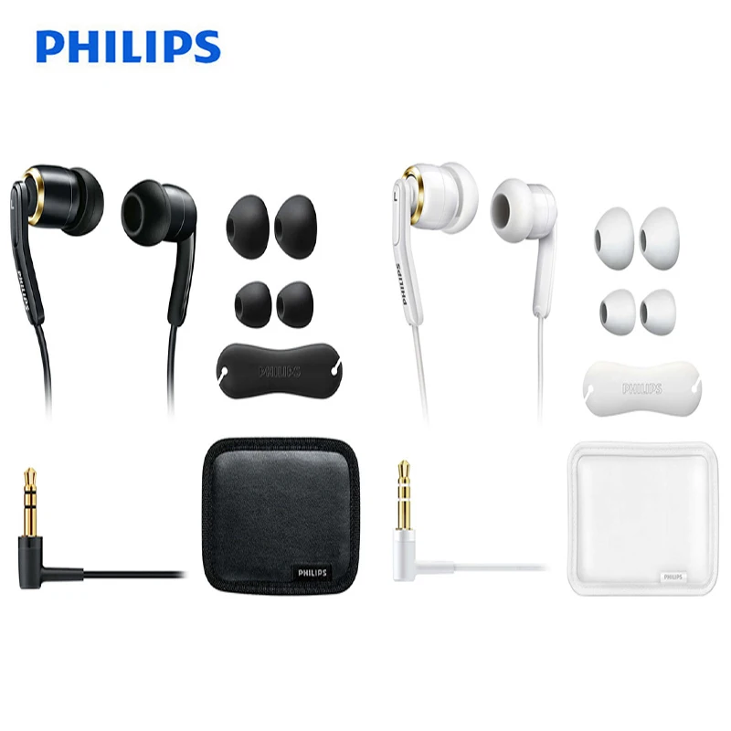 Оригинальная Проводная гарнитура Philips SHE9730 с черным/белым корпусом