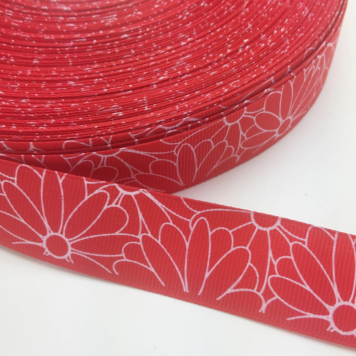 NEW DIY 5 Yards 1'' 25mm Solid Color Printed Grosgrain Ribbon Hair Bow Sewing | Дом и сад