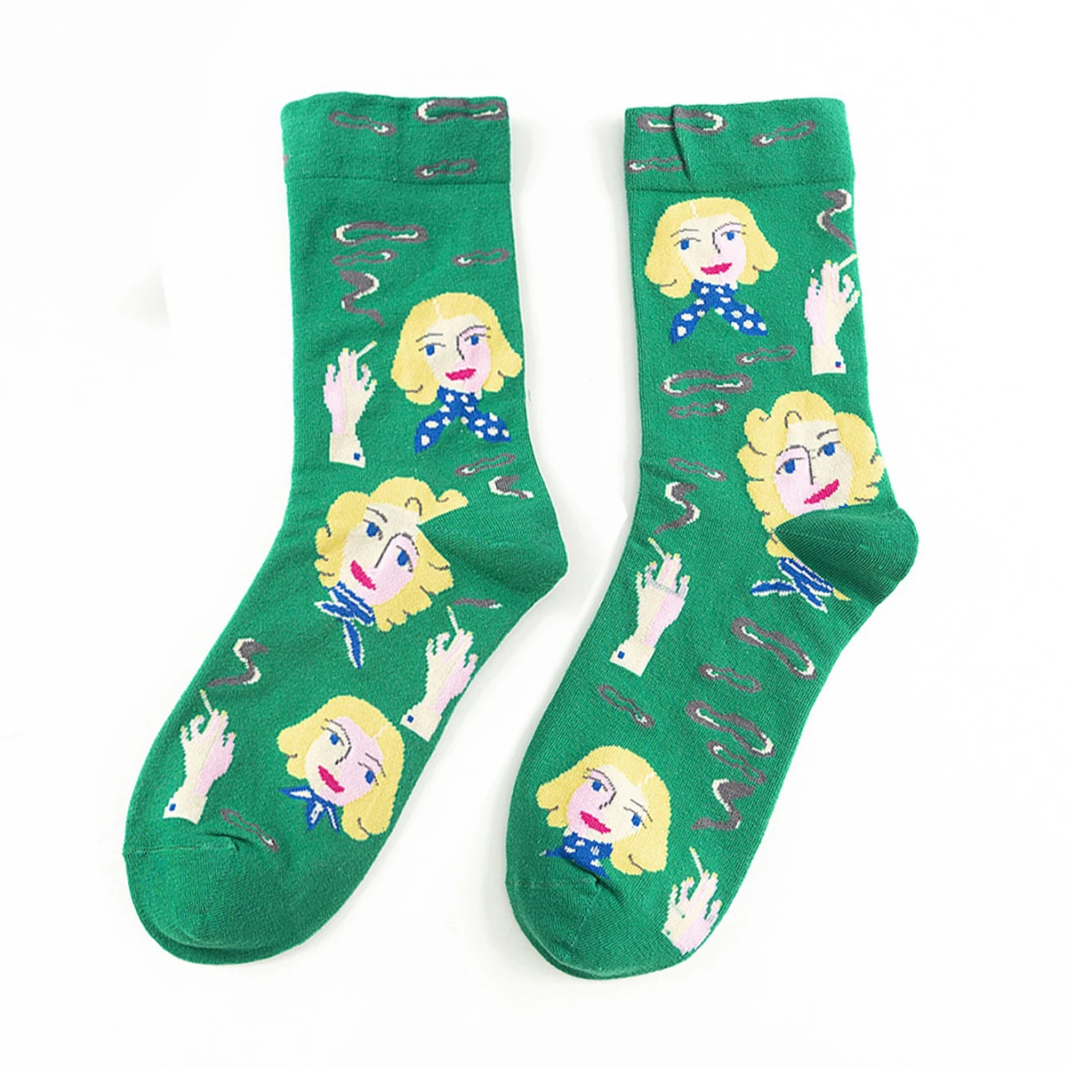 Street Socks 15 Уличная одежда для скейтборда, новинка, корейские забавные зимние спортивные женские хлопковые милые Мультяшные носки, теплые сумасшедшие короткие счастливые носки для женщин и мужчин - Цвет: Street Socks 15