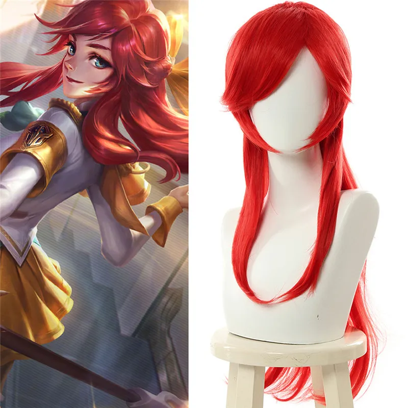 

2019 Battle Academia Skins Lux Prestige Edition Cosplay Wigs Luxanna Crownguard the Lady of Luminosity Heorine Hair Wig +Wig Hat