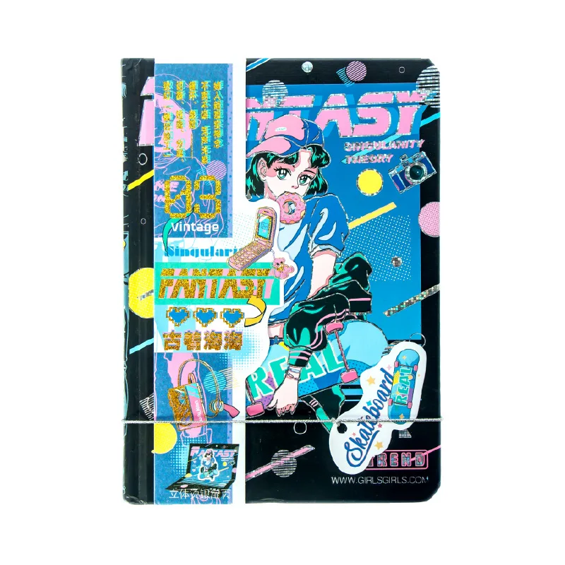 

196/165 Sheets Personality Hardcover Notebook Kawaii Notepad Diary Stationery Agenda 2021 Scrapbooking Office School Supplies