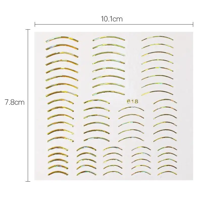 

1Pc Stainless Steel French Smile Nail Tips Stencil Trimmer Template Tool Manicures Accessories French Tips Cut Stencils