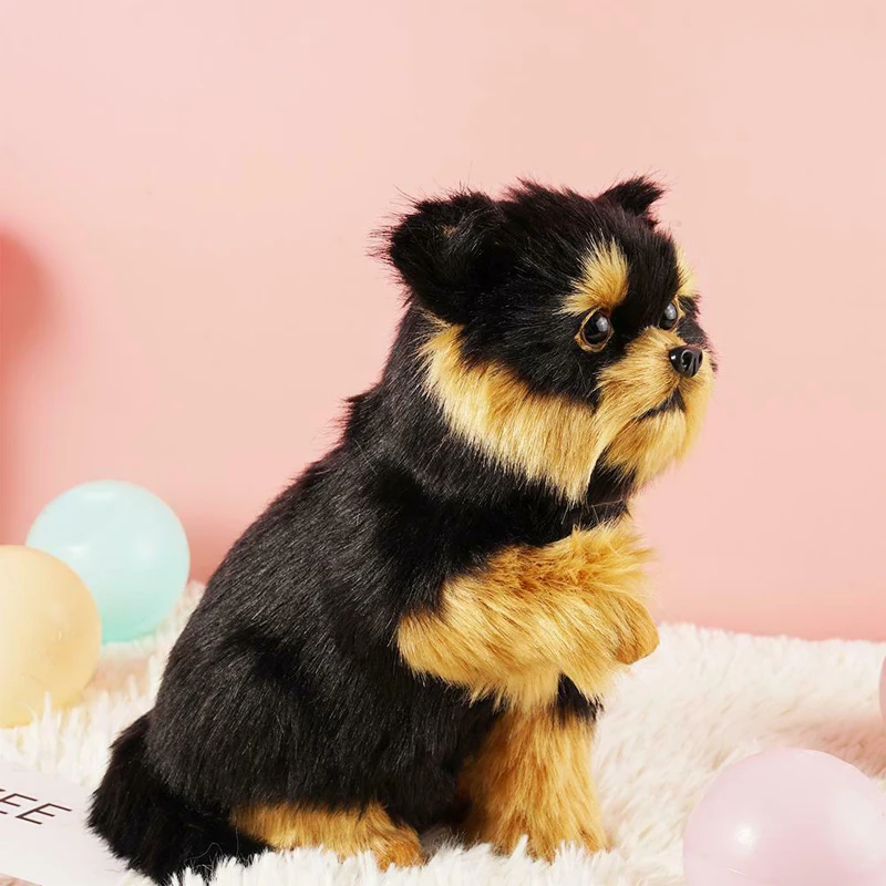 Реалистичная 3D имитация собаки плюшевая йоркширская кукла Мягкое Животное