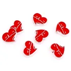 Милая подвеска в виде ЭКГ с красным сердцем, 20 шт.лот F1053, живой кулон в виде сердцебиения, подарок для любимых, ювелирные изделия