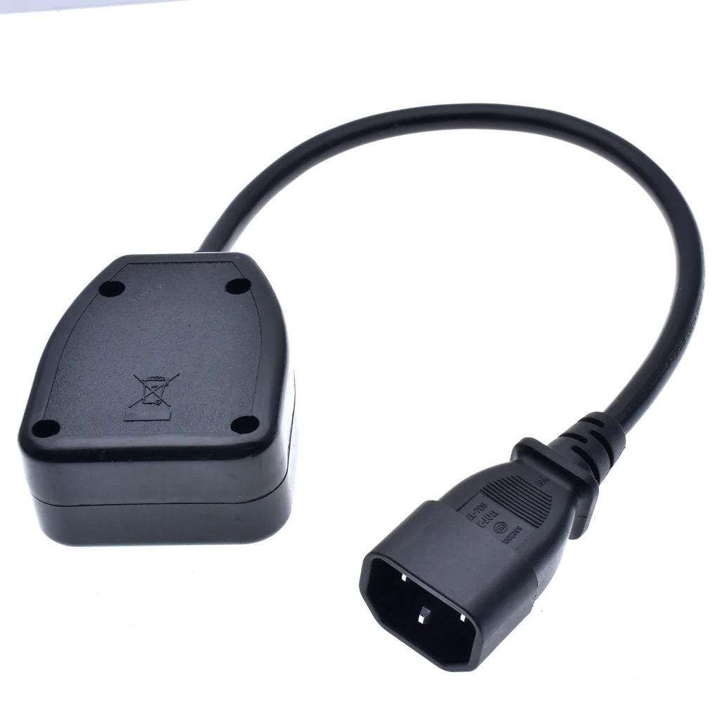 Штепсельная Вилка IEC C14 к розетке британского стандарта BS1363 кабель адаптера