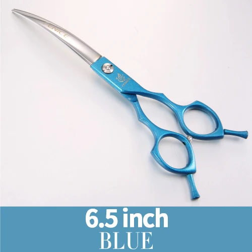 Fenice 6,5/7,0 inch с обратным изогнутым лезвием, ножницы для стрижки собак, ножницы для Уход за лошадьми ножницы для домашних животных Уход за лошадьми ножницы для собак Ножницы продукта - Цвет: 6.5 blue