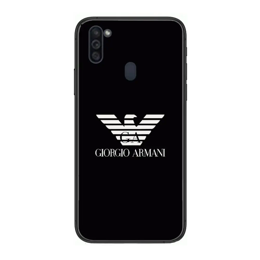 

Italian luxury brand Mobile Phone Case Hull For Samsung Galaxy M 10 20 21 31 30 60S 31S Black Shell Art Cell Cover TPU
