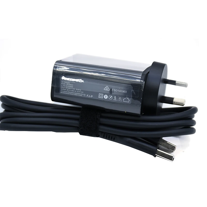 Зарядное устройство с usb-кабелем и вилкой Стандарта Австралии для Lenovo yoga3-14 yoga900 700, yoga4 pro, 20 в, а, 65 Вт