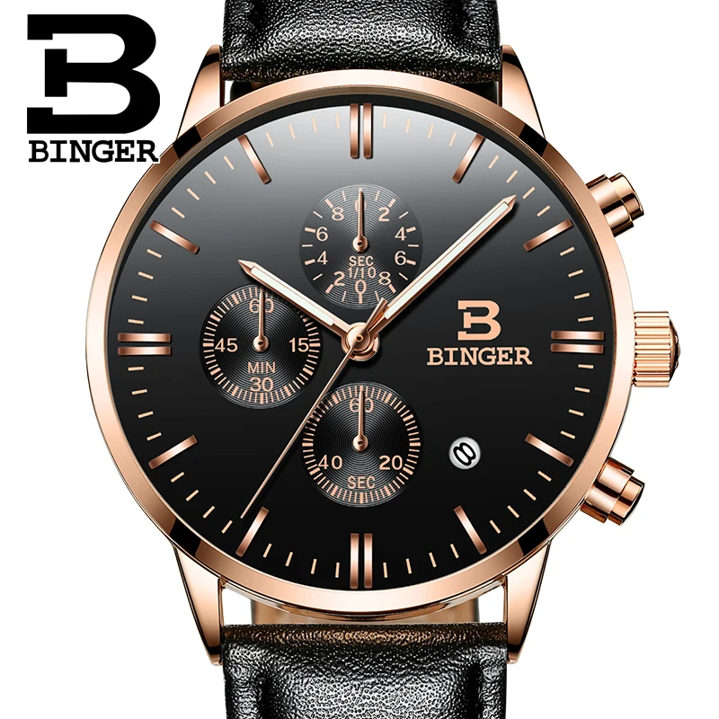 

Watches Men BINGER Brand Men Sport Watches Men's Quartz Clock Man Casual Military Waterproof Wrist Watch relogio masculino 2019