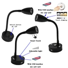Светодиодный настенный светильник DWT с сенсорной регулировкой яркости, лампа для трейлеров и грузовиков, гибкий светильник с гибким шлангом для яхт, дома на колесах, прожектор с USB, 3 Вт