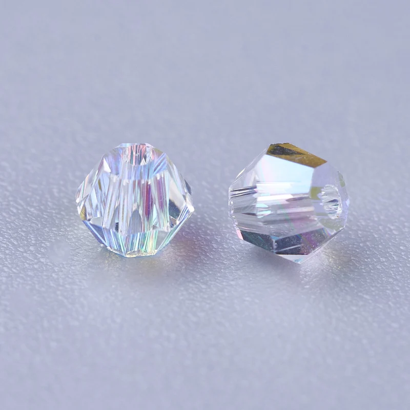 200pcs Faceted Glass Rhinestone Bicone Shape Beads 3mm 4mm 5mm 6mm for bracelet necklace Earring DIY jewelry making F70 | Украшения и