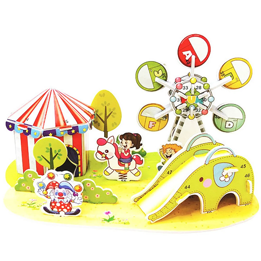 Kids 3D DIY Puzzle Toy Fruit Flower House Wharf Model Building Puzzles Intelligent Educational Toys for Children | Игрушки и хобби