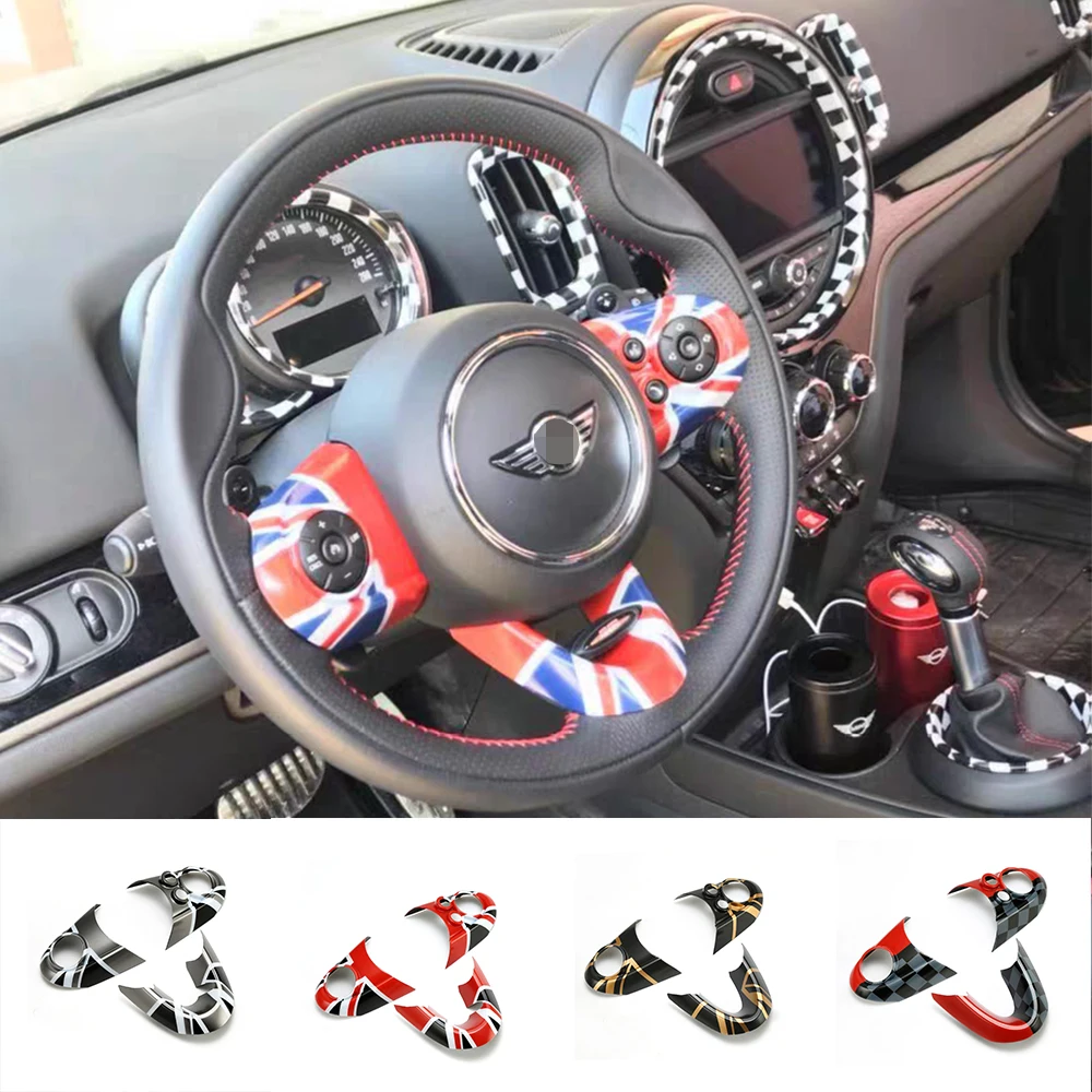 

Union Jack Steering Wheel Case Sticker Cover for Mini Cooper S JCW F54 Clubman F55 F56 F60 Countryman Car-Styling Accessories