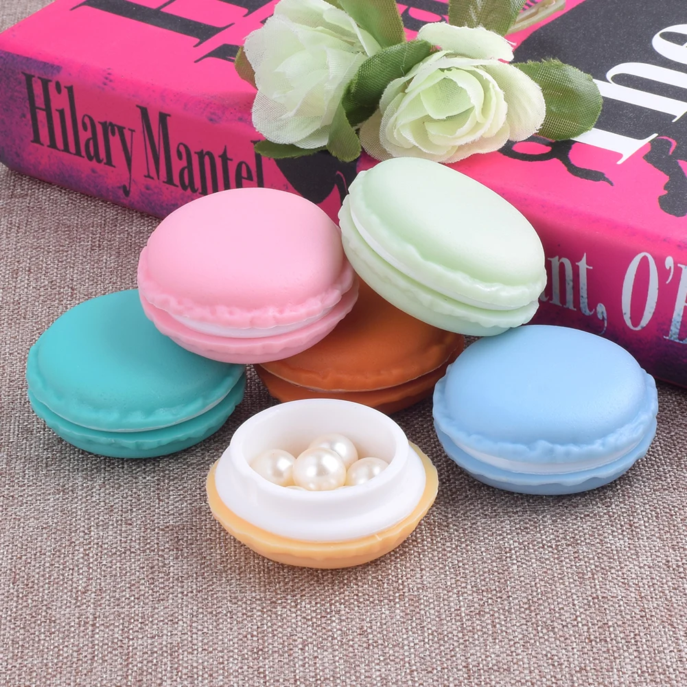 

6Pcs/set Mini Cute Organizer Case Necklace Earring Package Decoration Candy Storage Box Gifts Macarons Ear Jewelry Lovely Color