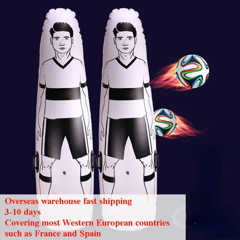 

1.75m PVC Adult Inflatable Football Training Goal Keeper Solo Soccer Trainer Tumbler Air Dummy Tool Inflatable Tumbler Wall