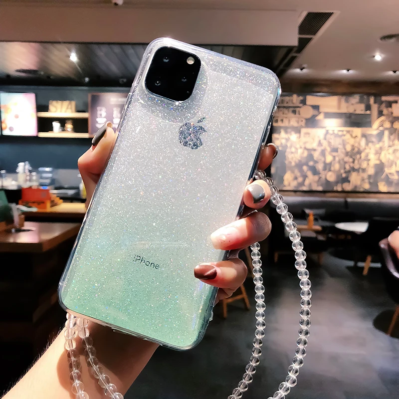 Роскошный модный градиентный Сияющий Чехол для телефона для iPhone 6, 6 S, 7, 8 Plus, 11 Pro Max, чехол, прозрачный мягкий чехол для iPhone X, XS, MAX, XR - Цвет: 3