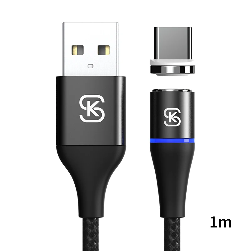 SIKAI 3A LED для H Магнитный кабель Micro USB Type C iPhone Samsung Huawei xiaomi oneplus 6 Магнитная Быстрая
