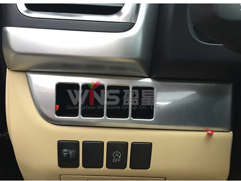 

Для Toyota Highlander Kluger 2014-2016, хромированная внутренняя отделка панели, ABS, аксессуары для стайлинга автомобиля, молдинги