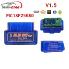 Диагностический сканер ELM327 V1.5 OBD2, приборы для диагностики с двойными ЧИПАМИ PIC18f25k80, для многих автомобилей на Android, Bluetooth