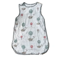 baby sleeping bag sleeveless vest four layers bamboo cotton gauze wearable sleepsack swaddle for newborn toddler