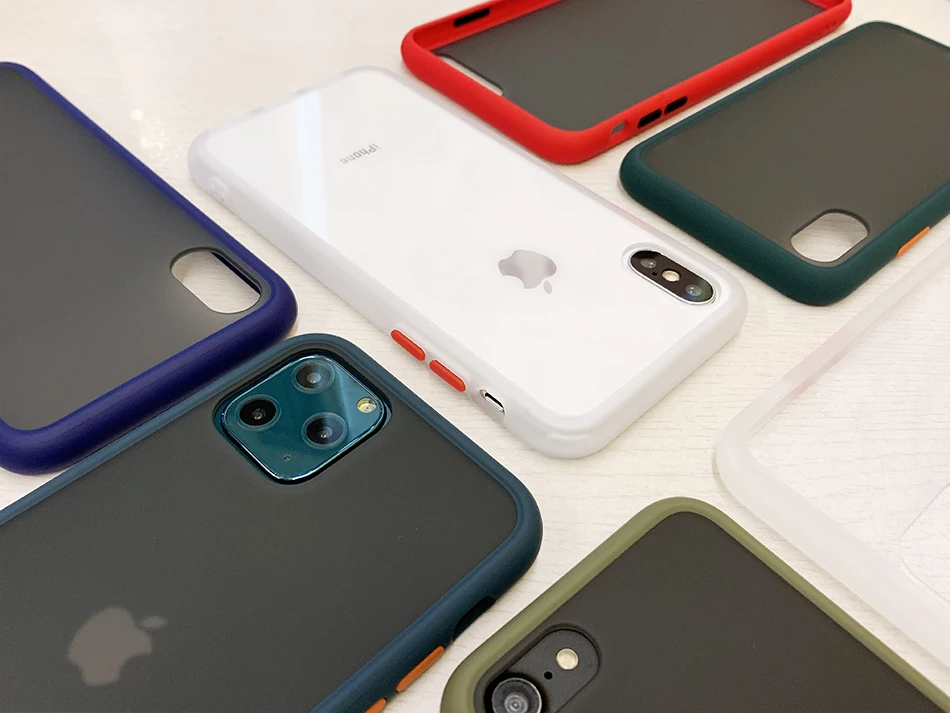 Противоударный силиконовый чехол-бампер для iPhone 11 Pro Xs Max Xr X, прозрачный 360 матовый защитный чехол для iPhone 7 8 Plus, Fundas