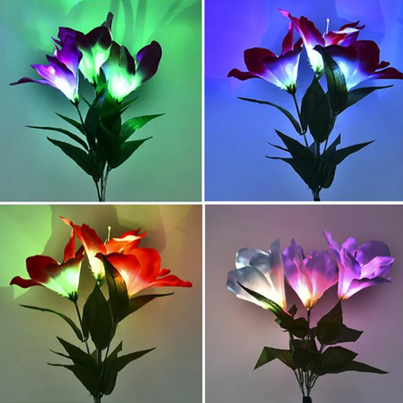 Солнечный СВЕТОДИОДНЫЙ светильник на открытом воздухе Орхидея светодиодный